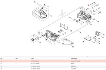 ECHO390ESX-CC Components for Replacing Chain Catcher CS-390ESX and CS-501SX