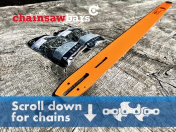 [S5-NS] HSSA48-50WR-KIT 48"[122cm] GB Lo Pro Milling Bar[Single Slot]+Chains Kit 3/8 Lo Pro .050 153 drive links